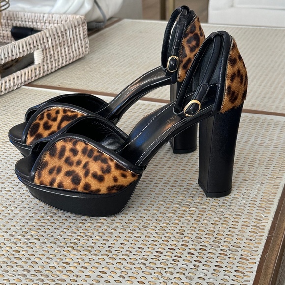 Marion Parke “Annie” Leopard Platform Shoe Size 39 - Picture 1 of 5